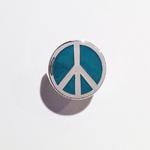 Peace Ring: Enamel on silver; Top face size, 21mm in diameter.
