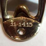 Hand Engraved Block Numbers on Brass Bottle Opener by Dennis Meade