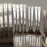 Hand Engraved Initial on Silver Flatware by Dennis Meade