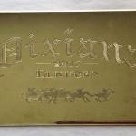 Sample Brass Plaque (3" height x 5" width x 2mm thick) Handcrafted and Hand Engraving by Dennis Meade